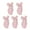 Pink, variant on 5Pcs Rabbits Pendant Plush Rabbits Plush Stuffed Rabbits Keychain Bouquet Toy For Ornaments Activity Gifts