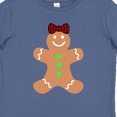 thumbnail image 4 of Inktastic Cute Gingerbread Girl with Red Plaid Bow Boys or Girls Baby T-Shirt, 4 of 5