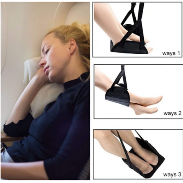Poitwo Portable Travel Airplane Foot Rest Made with Memory Foam Flight Hammock