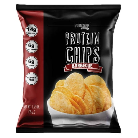 Protein Chips, 14g Protein, 3g-4g Net Carbs, Gluten Free, Keto Snacks, Low Carb Snacks, Protein Crisps, Keto-Friendly, Made in USA (Barbecue, 1 (Best Low Sodium Snacks)