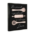 thumbnail image 3 of Stupell Industries Secret Ingredient Love Romantic Baking Utensil Quote Graphic Art Jet Black Floating Framed Canvas Print Wall Art, Design by Lux + Me Designs, 3 of 5