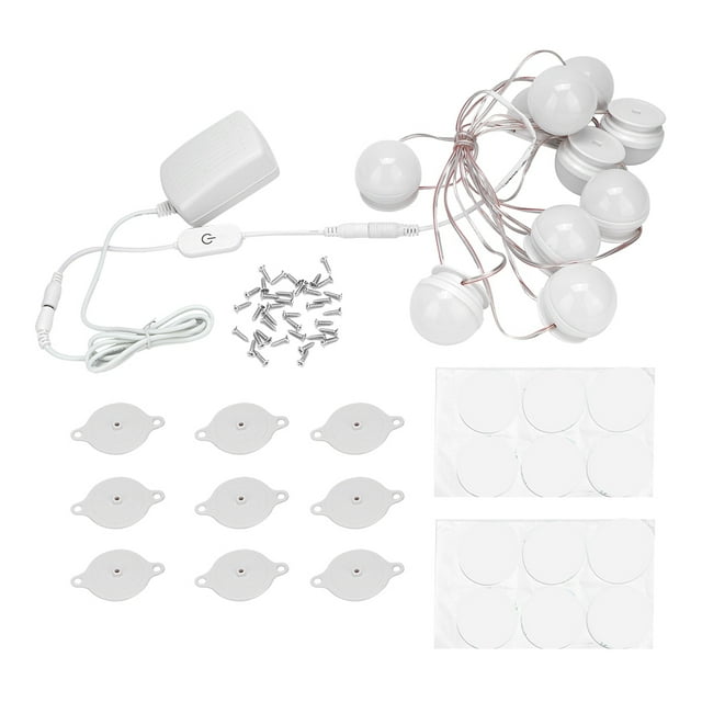 Lámpara de tocador, lámpara de maquillaje con luz de espejo de tocador de 10 LED Ultra sensible