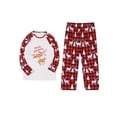 thumbnail image 2 of Elippeo Christmas Family Pajamas Matching Set, Long Sleeve Elk Print T-shirt with Plaid Pants Sleepwear Loungewear, 2 of 9