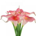 thumbnail image 3 of Morttic 20Pcs Calla Lily Fake Flowers Wedding Bouquet Artificial Real Touch Latex Flowers Home Wedding Party Decor (Pink), 3 of 7