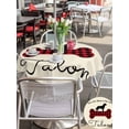 thumbnail image 4 of Outdoor Tablecloth with Umbrella Hole and Zipper, Black Red Buffalo Plaid Round Table Cloth 54 Inch Waterproof Tablecloth, Bones Cute Dogs Pets Picnic Table Cover for Patio Camping, 4 of 7