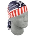 thumbnail image 2 of Zan Headgear Flydanna Headwrap Patriotic Skull, 2 of 4