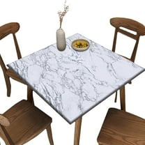 Elastic Edge Fitted Tablecloth for Card Table, Marble Pattern Printed on Elastic Polyester Table Cover, for Indoor Outdoor Party Decor, Fit for 36"" x 36""square table