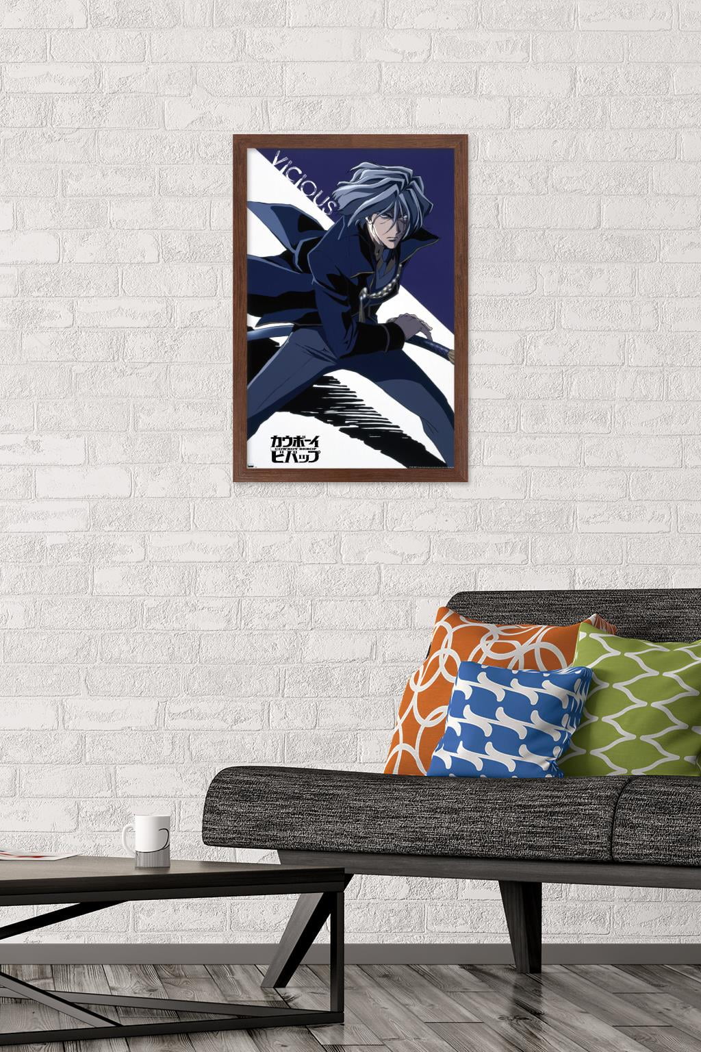 Cowboy Bebop - Vicious Wall Poster, 14.725" x 22.375", Framed