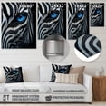 thumbnail image 4 of Designart "Eye Closeup Zebra II" Animals Zebra Metal Art Print, 4 of 5