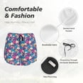 thumbnail image 6 of Lsque Skull blue leaf Printed Women's Running Shorts with Liner Pockets,Elastic Quick Dry Workout Athletic Gym Yoga Shorts,Womens High Waist Shorts-Large, 6 of 9