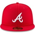 thumbnail image 2 of Men's New Era Red Atlanta Braves Fashion Color Basic 59FIFTY Fitted Hat, 2 of 5