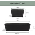 thumbnail image 3 of The Silicone Kitchen Reusable Silicone Bento Baking Cup, Non-Toxic, BPA Free, Dishwasher Safe Bento Box Accessories Lunch Box Dividers, Square and Rectangle, 24 Pack, Matte Black, 3 of 8