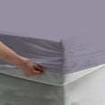 thumbnail image 3 of BedDecor 400TC 100% Egyptian Cotton 1 Pcs Fitted Sheet 15 Inches Solid Lilac Color Queen Size, 3 of 3