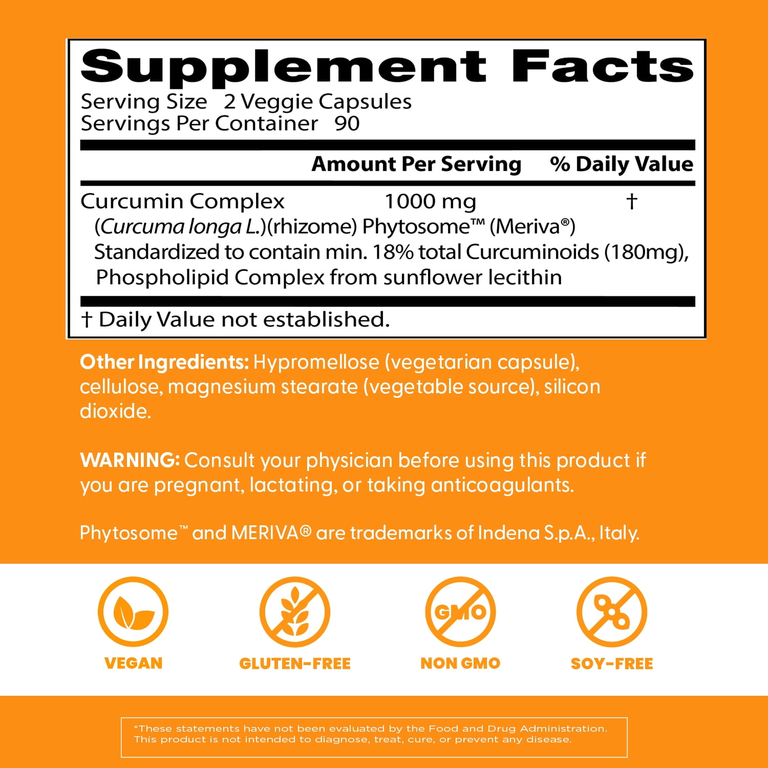 Doctor's Best Curcumin Phytosome with Meriva, Non-GMO, Vegan, Gluten Free, Soy Free, Joint Support, 500 mg 180 Veggie Caps