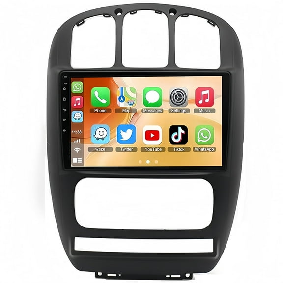 Guwzn Car Stereo Radio for Chrysler Grand Caravan 2001-2007 10" Touchscreen 2 32G Vehicle GPS Navigation Wireless CarPlay Android Auto