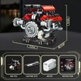 thumbnail image 3 of V8 Engine Model Kit That Work - 8-Cylinder Visible Engine Building Blocks Set with Motor, LED Light & APP Control - Build Your Own Engineering Kit, STEM Project, 3 of 7