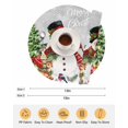 thumbnail image 6 of 13 Inch Round Placemats Set of 6, Christmas Snowman Non Slip Heat Insulation PP Table Mats, Grey Xmas Tree Elk Gifts Snowflake Washable Place Mats for Kitchen Dining Party Table Decor, 6 of 7