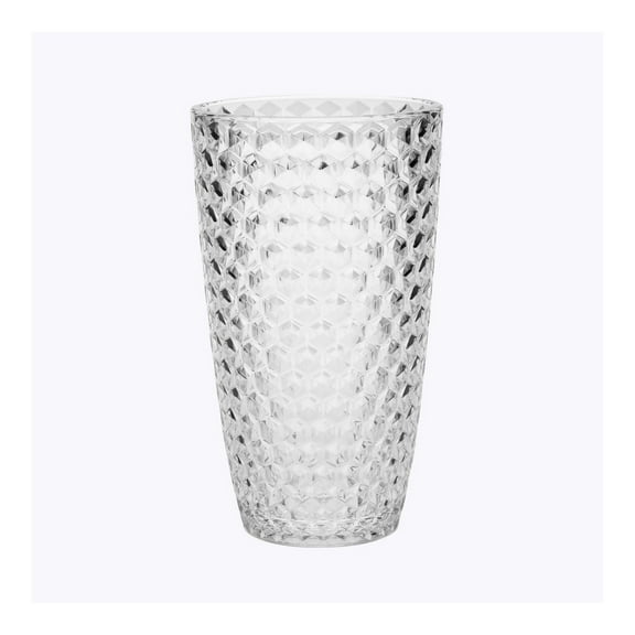 Cut Acrylic Glasses Drinking Set of 4 (19oz), Plastic Drinking Glasses, BPA Free Cocktail Glasses, Drinkware Set, Drinking Water Glasses