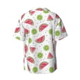 thumbnail image 2 of Wukai Watermelon And Kiwi Men's Casual Short-Sleeve Button Down Shirt - Lightweight Summer Dress Shirt for Daily Wear-4X-Large, 2 of 7