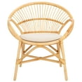 thumbnail image 2 of Safavieh Cosette Coastal Rattan and Fabric Dining Arm Chairs, White/Natural, 2 of 6