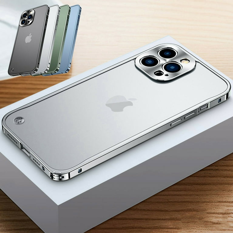 Aluminum Metal Bumper Frame iPhone 13 Mini Case (Silver) Matte
