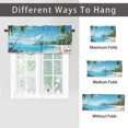 thumbnail image 6 of Beach Sunset Curtains Valances for Home Decor Ocean Tropical Palm Trees Summer Seaside Waves Coastal Island Window Valance for Bedroom Bathroom Living Room Dining Room 54 by 18 in, 1 Panel, 6 of 6