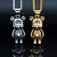 thumbnail image 2 of New Exquisite Cute Cartoon Bear 14K Yellow Gold Pendant Necklace Sweater Chain For Women Fashion Romantic Sweet Holiday Gift, 2 of 6