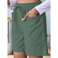 thumbnail image 4 of Omen Casual Shorts Drawstring Comfy Elastic Waist Summer Pull on Short with Pockets, 4 of 5