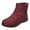 Wine, variant on Womens Snow Boots Fleece Lined Warm Winter Outdoor Shoes Waterproof Slip on Ankle Booties