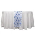 thumbnail image 3 of BalsaCircle White 12x108 in Satin Table Runner Blue Floral Design Party Events Reception Decorations Supplies, 3 of 7