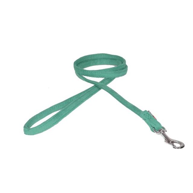 Dogline Comfort Microfiber Flat Leash for Dogs (W 1" L 4ft), Teal