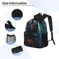 Rocae Starry Sky Moon Wolf Leader for Lightweight Casual Backpack