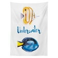 thumbnail image 3 of Ambesonne Watercolor Tablecloth Rectangular Table Cover, Pacific Tang Fish, 60"x90", Yellow, 3 of 4