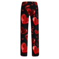 thumbnail image 4 of BLTIBY Women Valentine's Day Pajama Pant Spring Fall Love Printed Comfy Lounge Wide Leg Casual Stretch Palazzo Pj Bottoms Pants with Pockets Black 6 5XL, 4 of 5