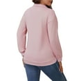 thumbnail image 3 of Womens Nursing Maternity Zipper Shirt Pregnancy Long Sleeve Pullover Top Breastfeeding Sweatshirt M Pink, 3 of 6