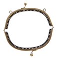 thumbnail image 4 of Monedero de metal Bolso de embrague Marco Broches de beso Verde Bronce 16.5cm Hugo Asas de monedero, 4 of 9