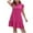 35-hot pink plus size dresses, variant on Women's Plus Size Casual Pleated Dress Summer Short Sleeve Flowy Swing Dress Loose Beach Dresses Flowy Maxi Dress Short Sleeve Boho Dress Crew Neck Smocked Formal Dresses Hot Pink,XXL
