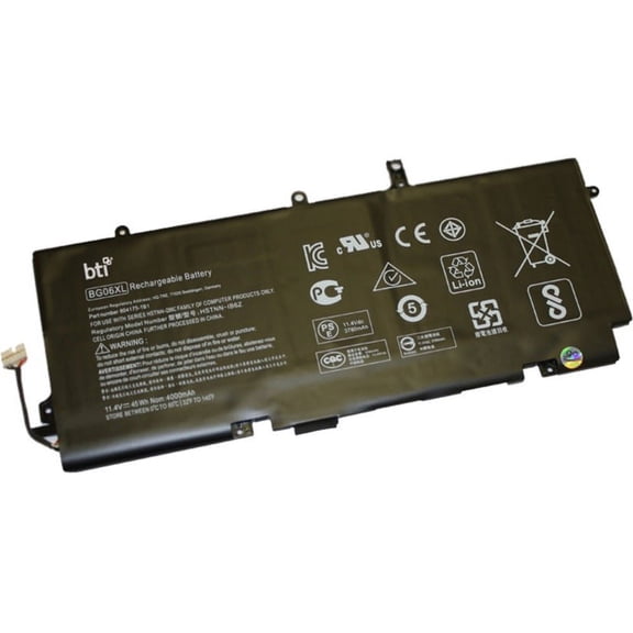 BTI 3 Cell Li-Polymer Laptop Battery for Select HP EliteBook Laptop BG06XLBTI