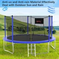thumbnail image 6 of 14FT Recreational Trampoline with Enclosure Net and Ladder, SEGMART Outdoor Trampoline with Basketball Hoop, Backyard Trampoline, Heavy Duty Round Trampoline for Kids and Adults, 6 of 7