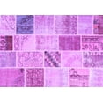 thumbnail image 1 of Ahgly Company Indoor Rectangle Patchwork Purple Transitional Area Rugs, 4' x 6', 1 of 4