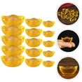 thumbnail image 3 of MLINS 120 Pcs Golden Ingot Statue Desktop Golden Tone Ingot Adornment for Attracting Wealth, 3 of 8