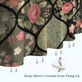 thumbnail image 6 of Pioneer Flower Floral Print Pattern Shower Curtain 72"x84" ,Bathroom Decorative Shower Curtains Set with 12 Hooks,Modern Waterproof Washable Shower Curtain, 6 of 6