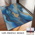 thumbnail image 3 of Blue White Gold Marble Pattern Door Rugs,Washable Non Slip Door Mats Indoor,Decorative Door Mats,Entry Mat Indoor for Entrance,Bedroom,Kitchen,Bathroom,20"x32", 3 of 6