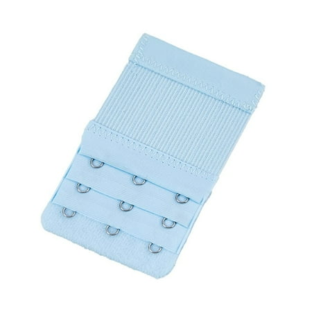 

DNDKILG Women s Bra Extender 3 Hook Soft Stretchy Elastic Bra Extension Light Blue One Size