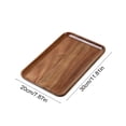 thumbnail image 3 of Rectangular Acacia Wood Serving Tray, 7.8x11.8in Natural Wood Decorative Platter for Tea Coffee Snack Fruit Breakfast Table Home Hotel Use, 3 of 6