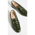 thumbnail image 3 of Sam Edelman Loraine Deep Emerald Almond Toe Slip On Stacked Heel Fashion Loafers (Deep Emerald, 8.5), 3 of 3