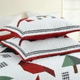 thumbnail image 5 of 3 Pcs Winter Red Cardinals Christmas Quilt Bedspread Set Holiday Decor, 5 of 7
