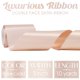 thumbnail image 2 of Cinta decorativa MEEDEE Rose Gold Lux Satin de 7,5 cm x 9 m, 2 of 9