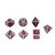 thumbnail image 1 of Juego de dados poliédricos de metal de múltiples caras, 7 juegos de dados ideales para rojo negro morado, 1 of 7