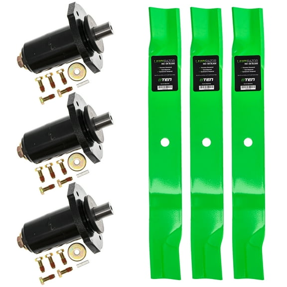 8TEN Spindle High Lift Blade Kit for Ariens Gravely Pro-Turn 260 59202600 MK1002264